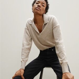 Everlane cashmere polo sweater